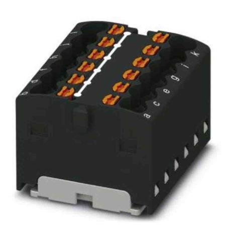 3002894 Phoenix Contact Distribution Block, 12 Way, 2.5mm², 17.5A, 450 V, Black