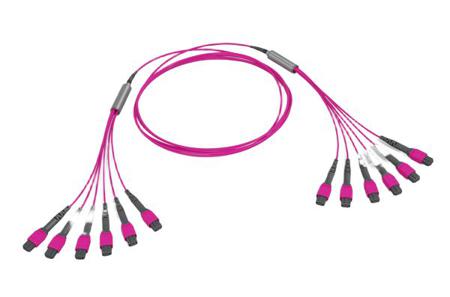 FLW48M4-MFMF6M-08-0M HellermannTyton Connectivity OM4 Cable Fibre Optic Cable Low Smoke Zero Halogen, Magenta, 8 m
