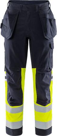 129519-171-126 Fristads 2163 ATHF Men's Trousers Navy, Yellow 80 cm Waist 80cm Leg