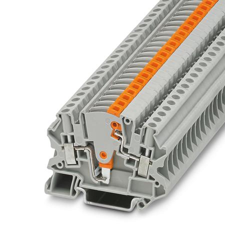 3047453 Phoenix Contact UTME Series UTME 4-P/P Disconnect Terminal Block, 2-Way, 28A, 10-26 AWG Wire, Screw Termination