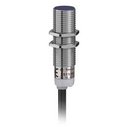 XS112BLPAL5 Telemecanique Sensors Inductive Threaded Barrel Proximity Sensor, M12, 2 mm Detection, PNP NO, 12 → 24 V dc
