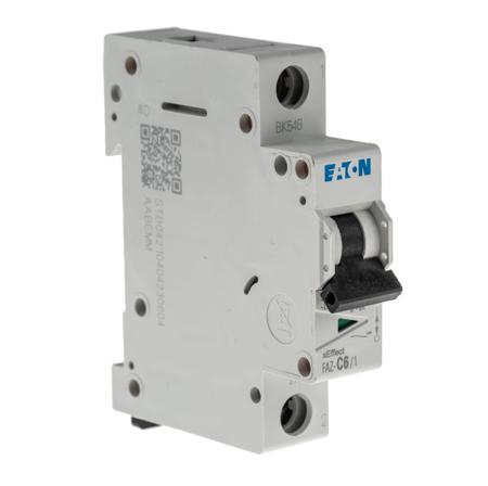 278555 FAZ-C6/1 Eaton xEffect MCB, 1P, 6A Curve C, 230V AC, 60V DC, 10 kA Breaking Capacity
