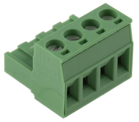 1757035 Phoenix Contact, 5.08mm Pitch, MSTB 2.5/4-ST-5.08, 4 Way, , Pluggable Terminal Block, Plug, Cable Mount, Screw