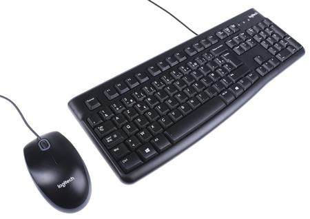 920-002539 Logitech Black Wired AZERTY Keyboard and Mouse Set