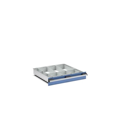 43020759 Bott Polypropylene, Recycled Plastic Storage Rack, 650mm x 650mm x 100mm, Light Grey