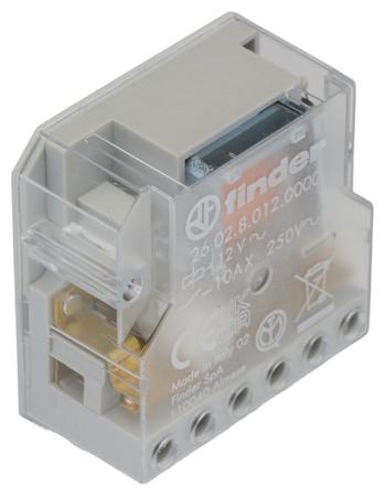 26-02-8-012-0000 Finder, 12V ac Coil Non-Latching Relay DPNO, 10A Switching Current Panel Mount, 2 Pole, 260280120000