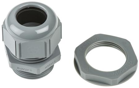 53111030-53119030 Lapp M25 Grey Polyamide Cable Gland With Locknut, IP69K