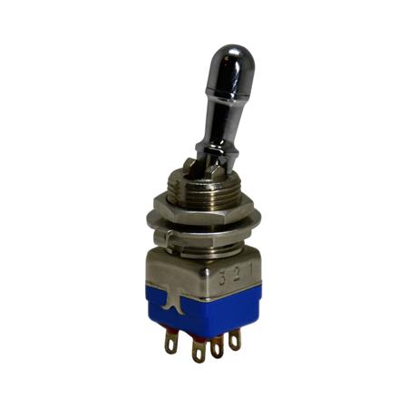 12149A-3V APEM Toggle Switch, Panel Mount, On-Off-On, DPST, Solder Lug Terminal, 30V dc