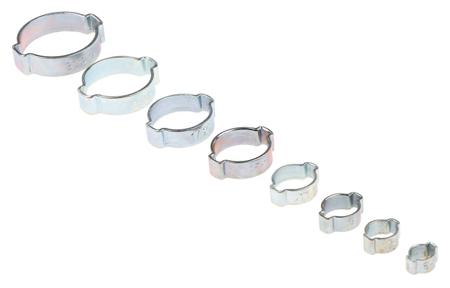 292-524 RS PRO 200 Piece Zinc Plated Steel O Clip Hose Clip Kit, 5 → 7mm and 23 → 27mm Inside Diameter