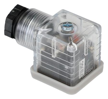 811-8304 RS Pro 2P+E DIN 43650 A Solenoid Valve Connector, Female, Cable Mount, ME-211/SL Series, 10A, 110 V dc