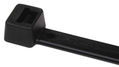 111-01960-T18R-PA66W-BK HellermannTyton Black Cable Tie Nylon, 100mm x 2.5 mm