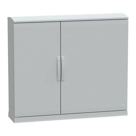 NSYPLAZT10123G PanelSeT PLA Series Fibreglass Reinforced Polyester Double-Door-Door Floor Standing Enclosure, Plain Door Door, IP44,