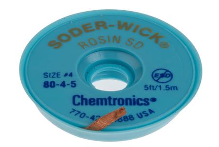 80-4-5 Chemtronics 1.5m Desoldering Braid, Width 2.8mm