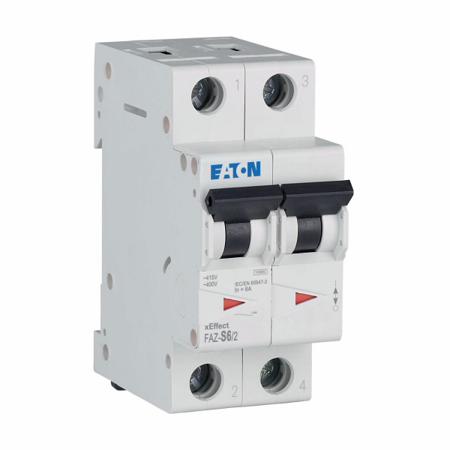 278809-FAZ-S6-2 Eaton xEffect 6A MCB Mini Circuit Breaker2P Curve S, Breaking Capacity 10 kA, 230V