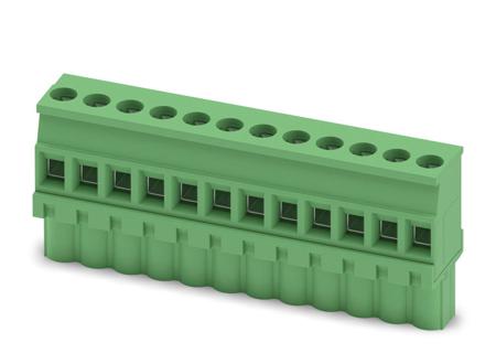 1792854 Phoenix Contact, 5.08mm Pitch, COMBICON, 12 Way, Pluggable Terminal Block, Plug, Cable Mount, Screw Down Termination,