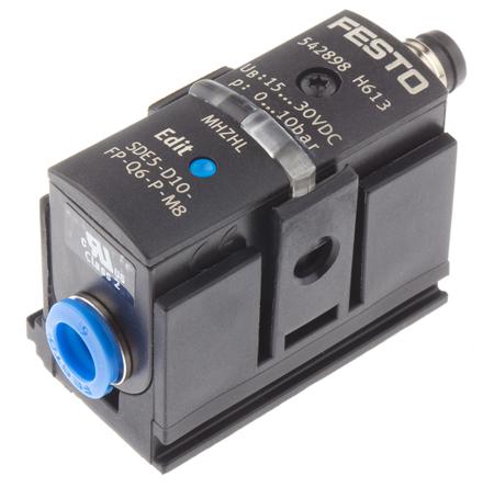 SDE5-D10-FP-Q6-P-M8 Festo Pressure Switch, Push In 6 mm 0bar to 10 bar