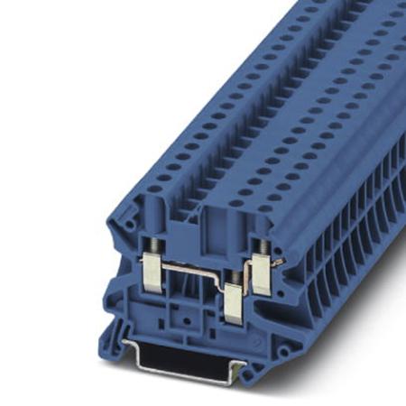 3044500 Phoenix Contact  UT-4 Clipline Series Blue, 4mm², Single-Level, Screw Termination