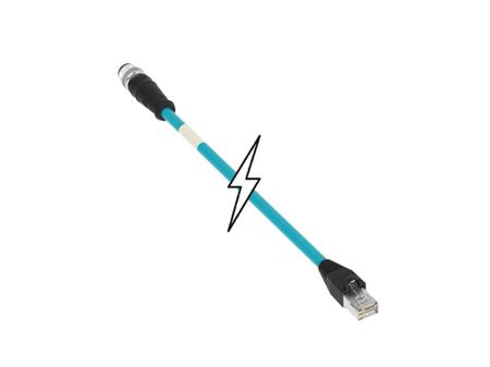 1300480248 Molex130048, 5m Cat5e, Blue M12 to Male RJ45 Male, Unshielded Shielded, Terminated PVC Sheath
