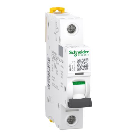 A9F74104 Schneider Electric Acti 9 iC60N MCB Mini Circuit Breaker 1P, 4 A, 6 kA, Curve C