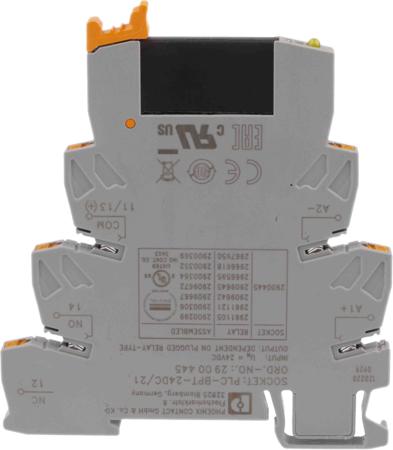 2900352 Phoenix Contact PLC-OPT- 24DC/ 48DC/100 Series Solid State Interface Relay, DIN Rail Mount