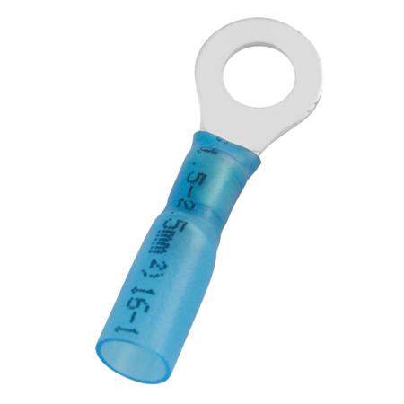 178-8430 RS PRO Insulated Ring Terminal, 6.4mm Stud Size, 1.5mm² to 2.5mm² Wire Size, Blue