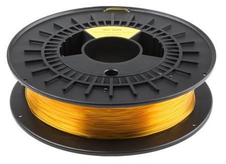 891-9299 RS Pro 1.75mm Translucent Yellow PET-G 3D Printer Filament, 500g