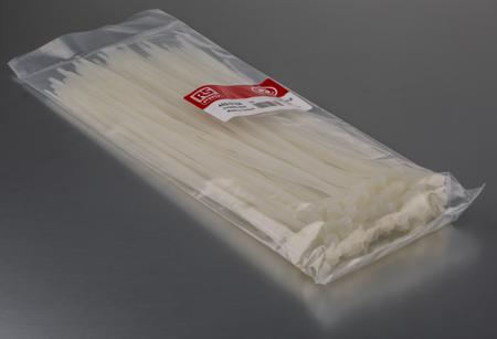 489-2156 RS Pro Natural Nylon Non-Releasable Cable Tie, 300mm x 4.8 mm