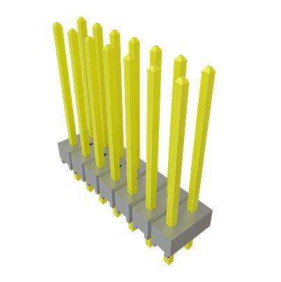 TSW-107-15-G-D Samtec TSW Series Vertical Through Hole PCB Header, 14 Contact(s), 2.54mm Pitch, 2 Row(s), Unshrouded