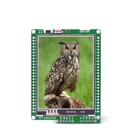 MIKROE-2588 MikroElektronika , mikromedia for PIC18FK 2.8in TFT Color Display Development Module With PIC18F67K40