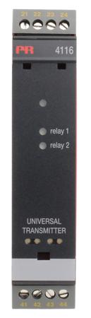 4116 PR Electronics 4100 Series Universal Transmitter, Universal Input, Current, Voltage, Relay Output, 19.2 → 300 V