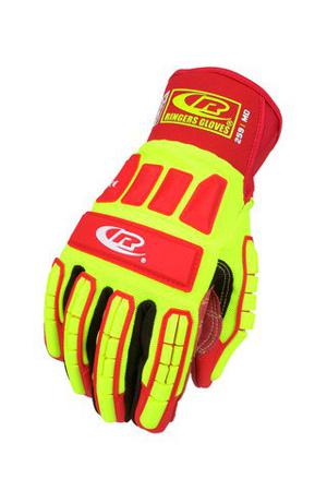 259-09 Ansell Ringers R-259 Red HPPE Cut Resistant, Impact Protection Work Gloves, Size 9, Kevlar Coating