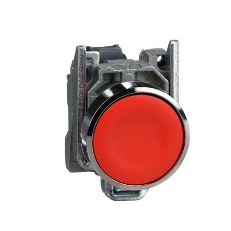 XB4BA42 Schneider Electric Harmony XB4 Red Push Button NC Spring Return
