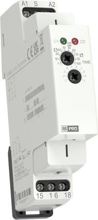 360-688 RS PRO DIN Rail Mount Timer Relay, 12 → 240V ac/dc, 1-Contact, 0.1 s → 100h, 1-Function, SPDT