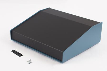 1456KH3BKBU Hammond 1456 Series Blue Aluminium Enclosure, Black Lid, 211 x 254 x 76mm