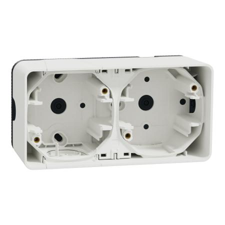 MUR39914 Schneider Electric White 2 Gang Plug Socket, Indoor, Outdoor Use