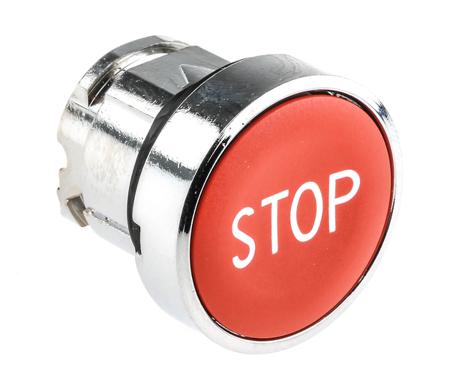 ZB4BA434 Schneider Electric Harmony XB4 Series Red Spring Return Push Button Head, 22mm Cutout, IP66, IP67, IP69K