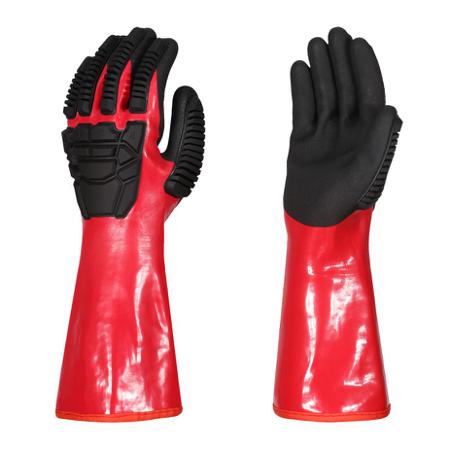 SKG00093HL Skytec Torq Chem X Black/Red Aramid, Steel Fibre Cut Resistant, Impact Protection Cut Resistant Gloves, Size 11,