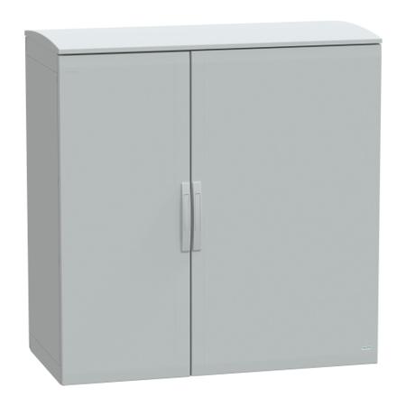 NSYPLAT12126G Schneider Electric Thalassa Series Fibreglass Reinforced Polyester Double-Door-Door Floor Standing Enclosure, Opaque