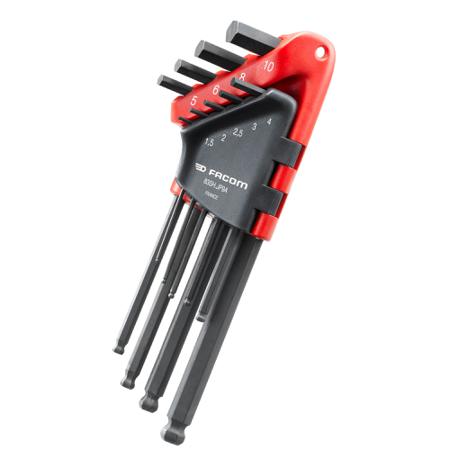 83SH.JP9APF Facom 9 piece L Shape Metric Hex Key Set, 1.5 - 2 - 2.5 - 3 - 4 - 5 - 6 - 8 - 10mm