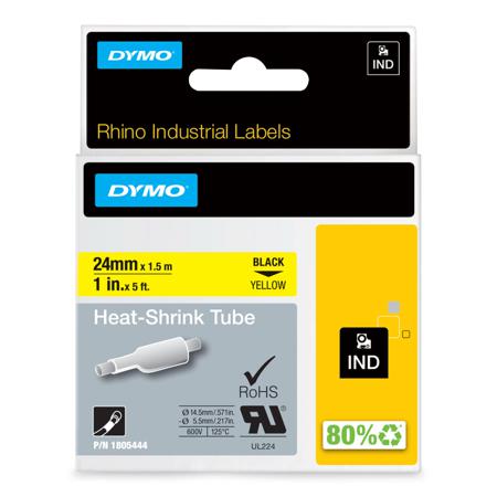 1805444 Dymo Black on Yellow Label Printer Tape, 1 m Length, 24 mm Width