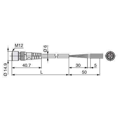 EX500-AP100-S-X1 SMC EX500 Series Cable for Use with EX500 Interface Unit, Power Supply, Power to Valve, 24 V dc