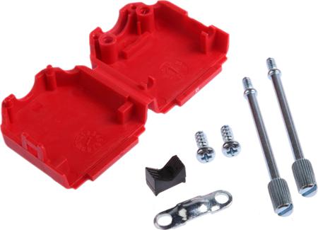 MHDPPK9-R-K MH Connectors MHDPPK-SLIM Series Polyamide D Sub Backshell, 9 Way, Strain Relief