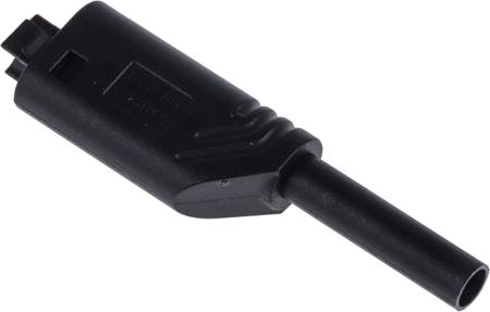 975090700 2mm safety stackable plug,black,CAT III