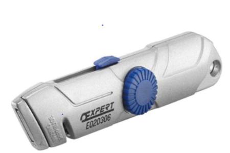 E020306 Expert by Facom Safety Knife with Auto-retractable Blade, Retractable