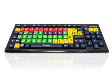 KYB-M2MIX-UCFRBT Ceratech  Wireless Bluetooth Early Learning Keyboard, QWERTY (French), Multi Colour