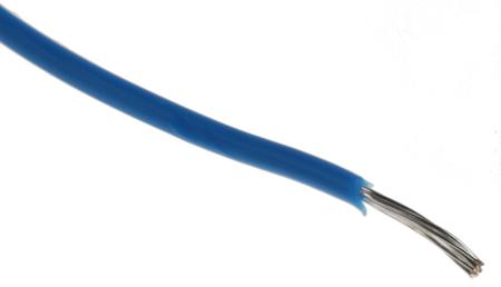 5853 BL005 Alpha Wire Hook-up Wire TEFLON Series Blue 0.14 mm² Hook Up Wire, 26 AWG, 7/0.16 mm, 30m, PTFE Insulation,