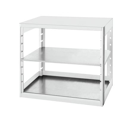 46001007-16V Bott Light Grey 2 Shelf Sheet Steel Storage Rack System Shelving System Upright Frames, 1000mm x 1050mm, 650mm