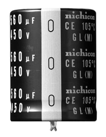 LGL2W561MELB50 Nichicon 560μF Aluminium Electrolytic Capacitor 450V dc, Snap-In -