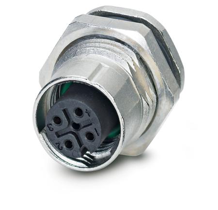 1556841 Phoenix Contact Circular Connector, 4 Contacts, Rear, M12 Connector, Socket, Male/Female, IP65, IP67