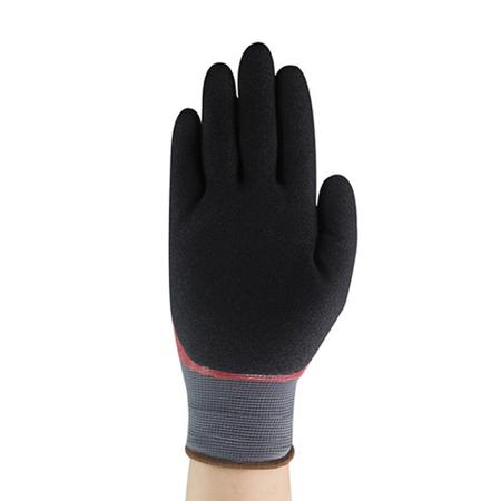 48919060 Ansell Edge 48-919 Black/Red Polyester Oil Resistant Work Gloves, Size 6, Nitrile Coating
